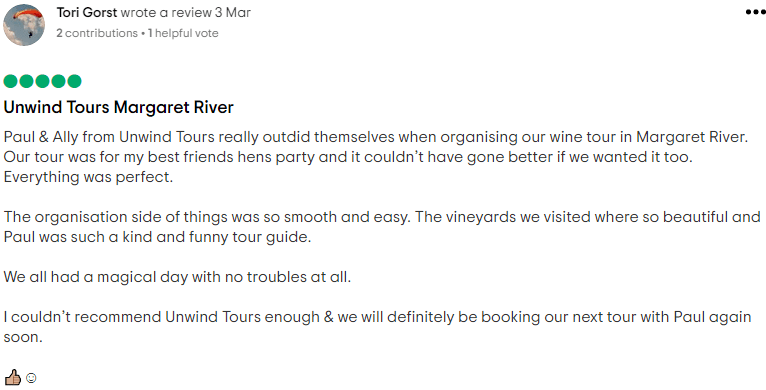 Good Margaret River wine tour review.